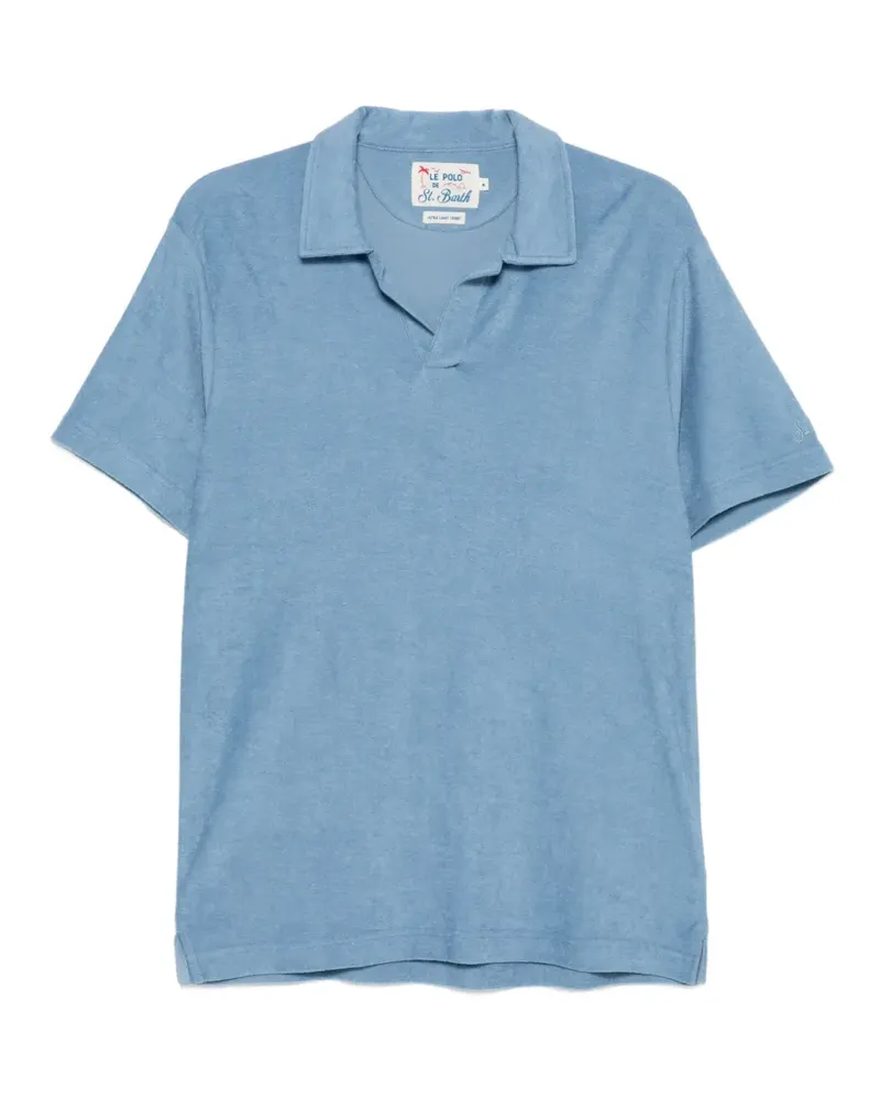 MC2 Saint Barth Terry dusty blue polo shirt - Blau Blau