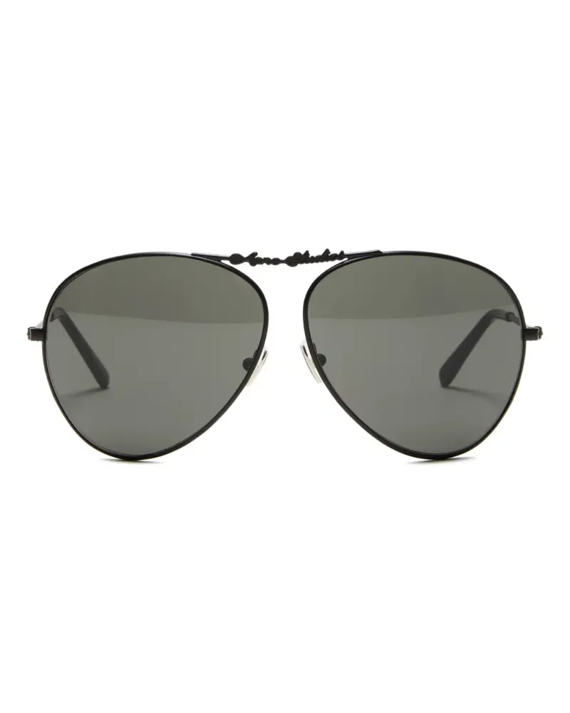 Acne Studios Getönte Pilotenbrille mit Logo - Schwarz Schwarz