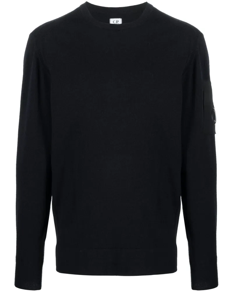 C.P. Company Sweatshirt mit Linsen-Detail - Blau Blau