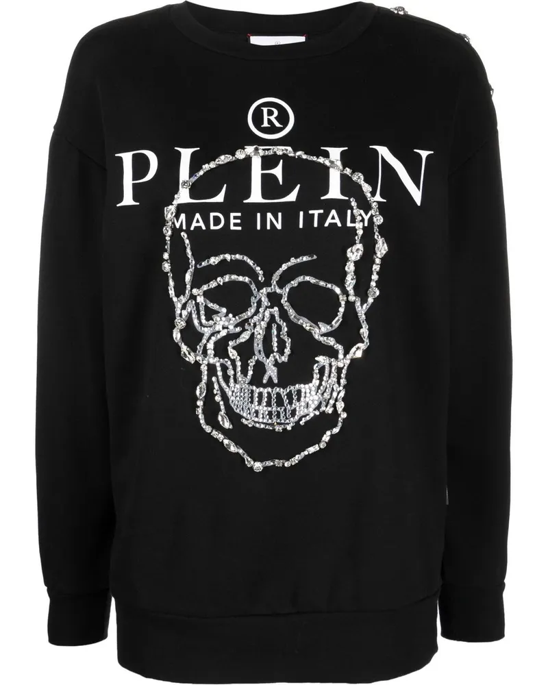 Philipp Plein Hemd mit Kristallen - Schwarz Schwarz