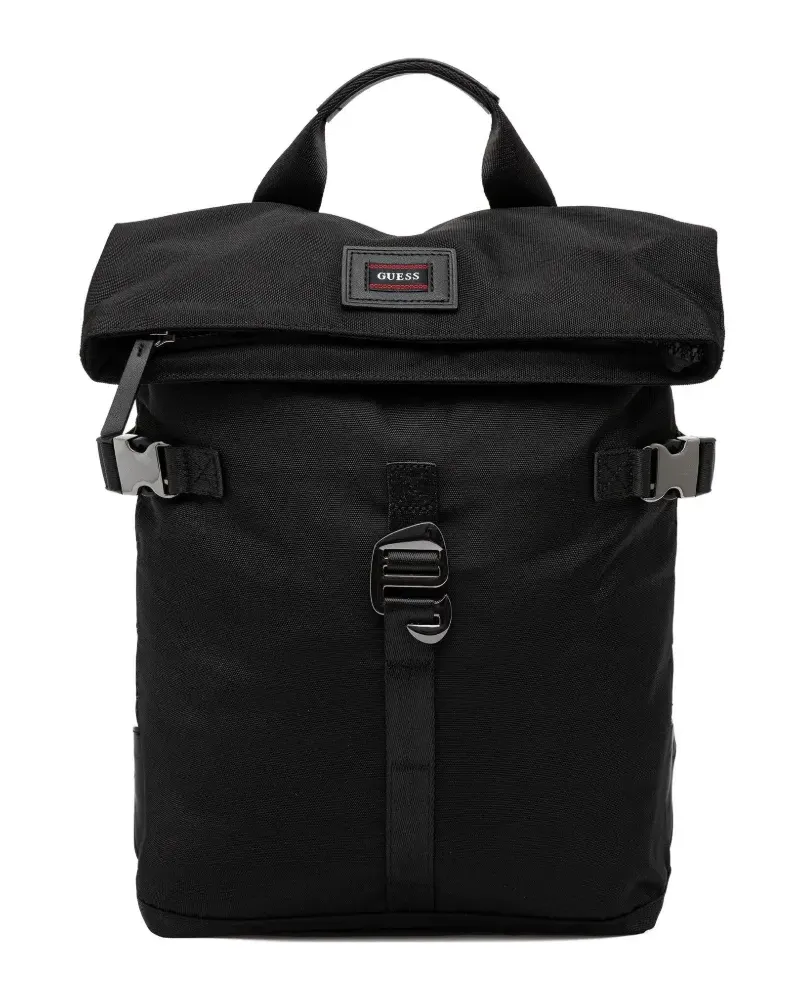 Guess roll-top buckle backpack - Schwarz Schwarz