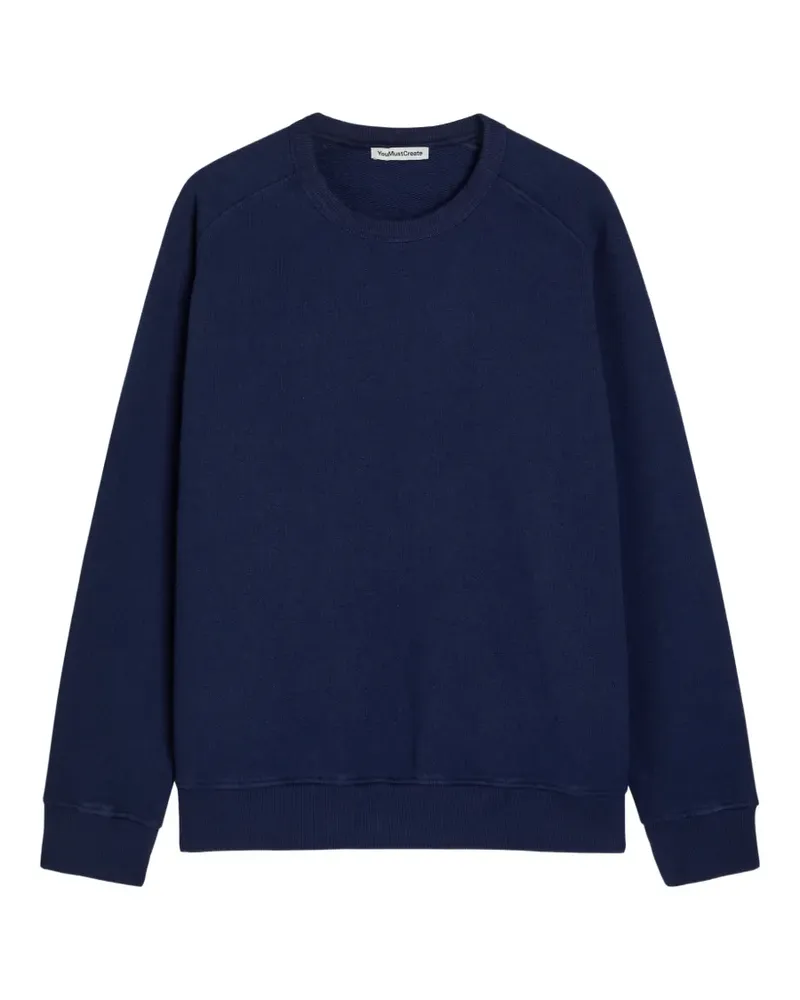 YMC Almost Grown cotton sweatshirt - Blau Blau