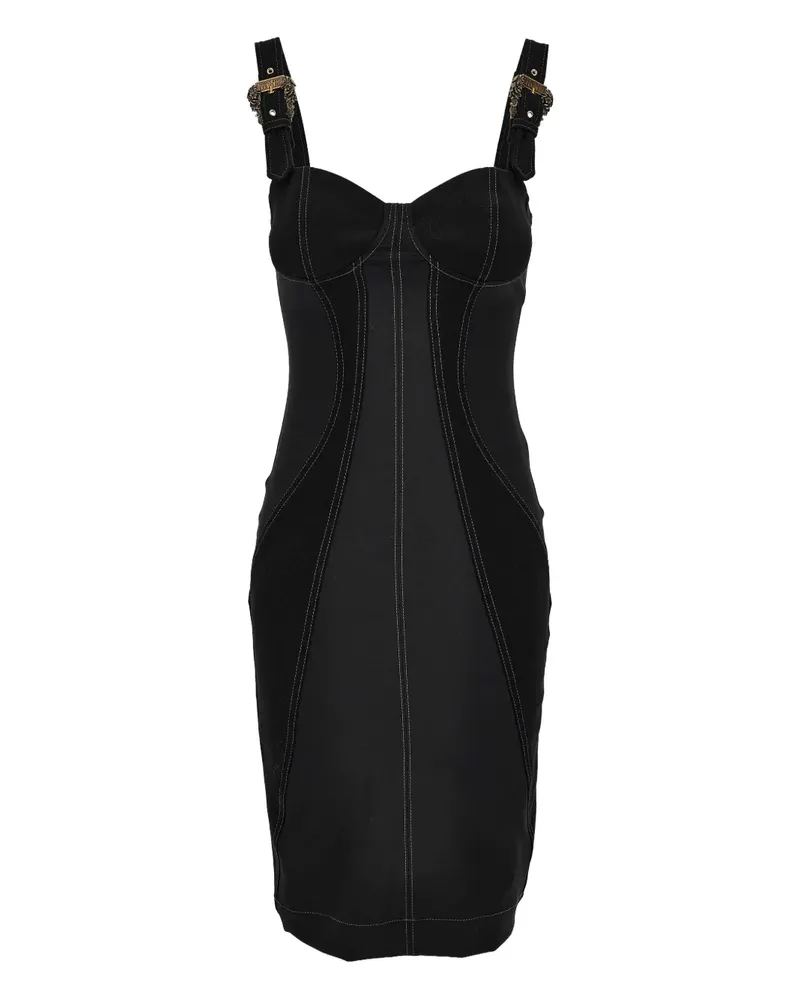 Versace Jeans Schnallenkleid mit Nahtdetail - Schwarz Schwarz