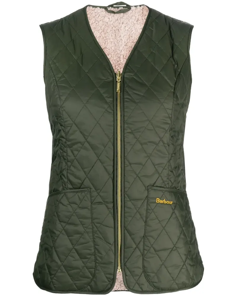 Barbour Gesteppte Weste mit Seitentaschen - Grün Grün