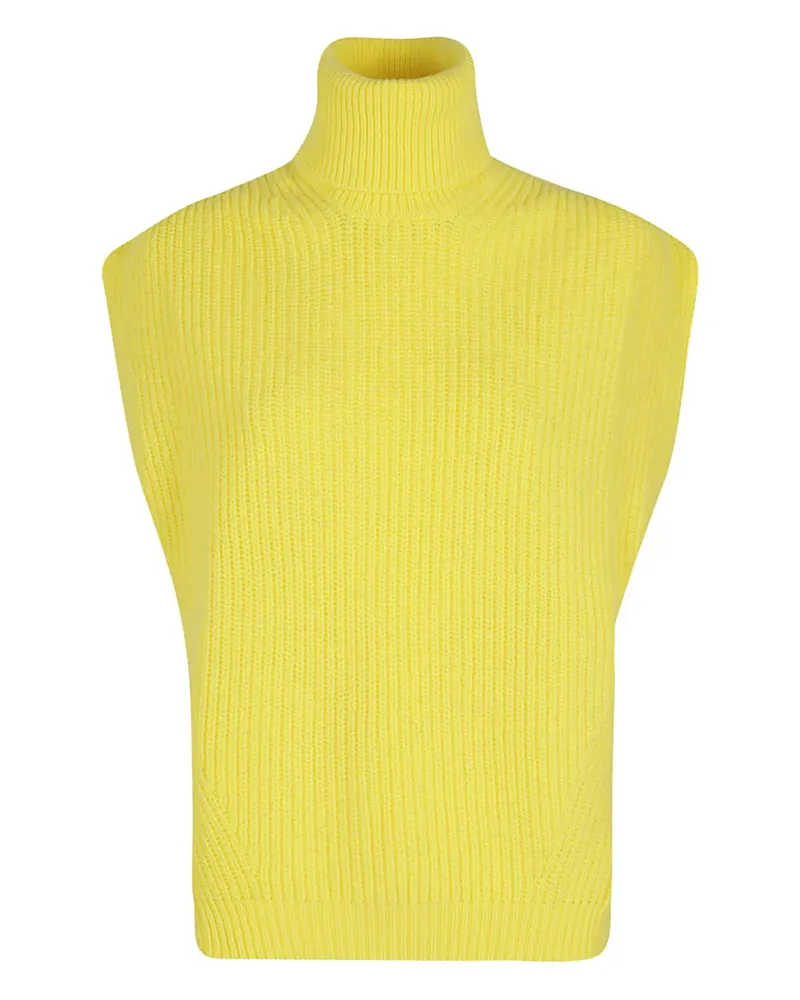 Department 5 Ärmelloses Stricktop mit Rollkragen - Gelb Gelb