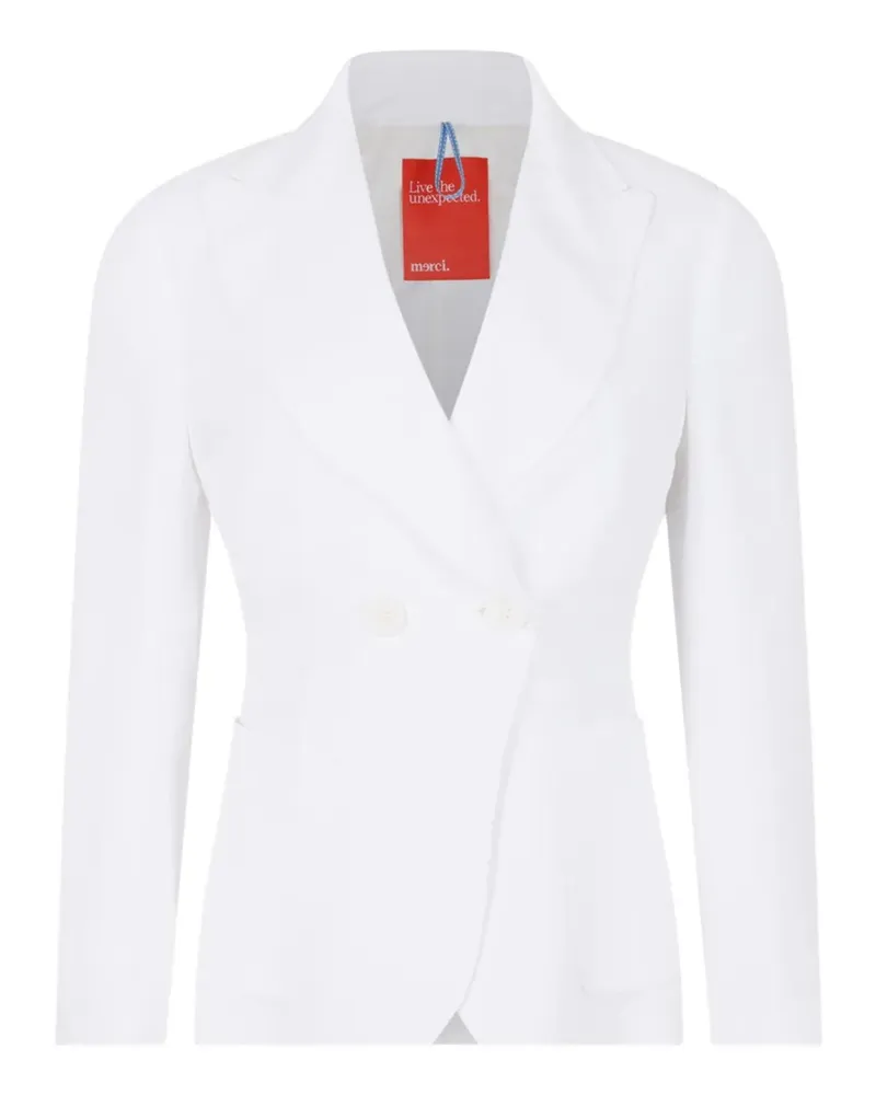 ..,merci double-breasted peak-lapel jacket - Weiß Weiß