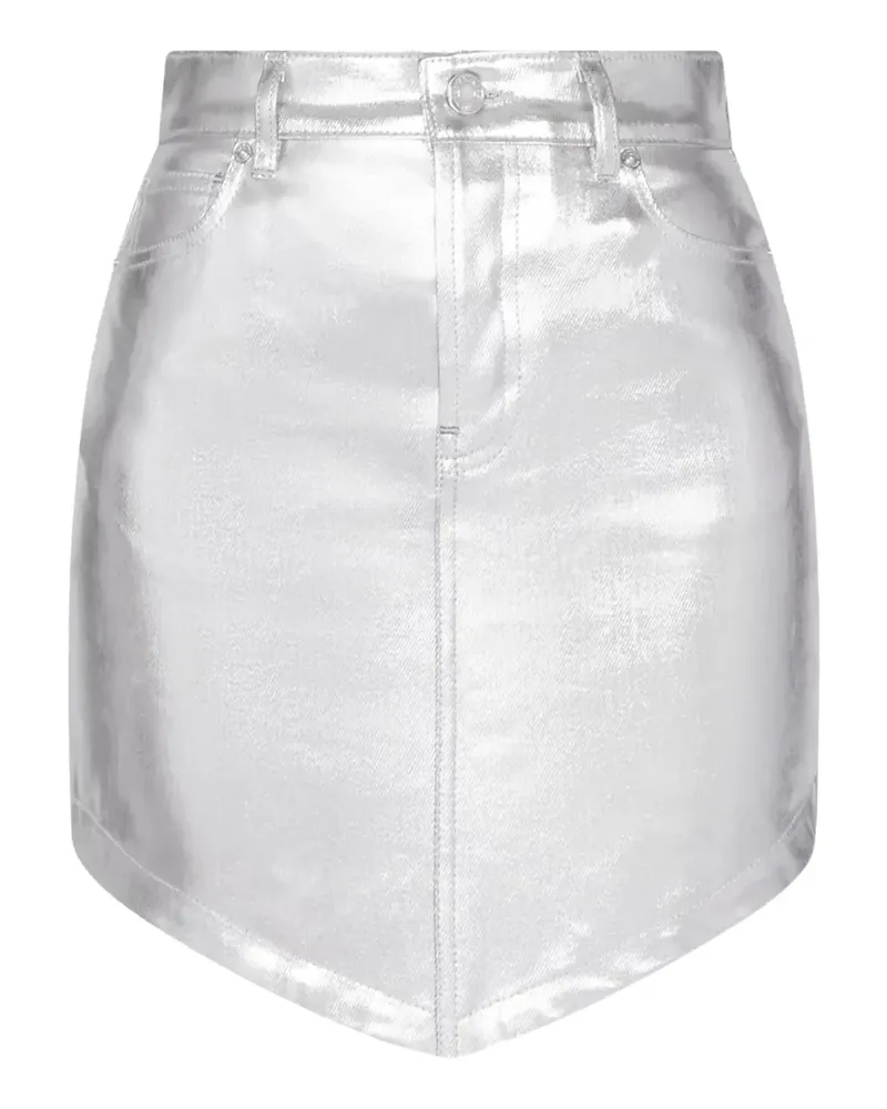 Alexandre Vauthier asymmetric-denim mini skirt - Silber Silber