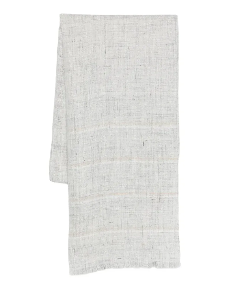 Eleventy Gestreifter Schal - Grau Grau