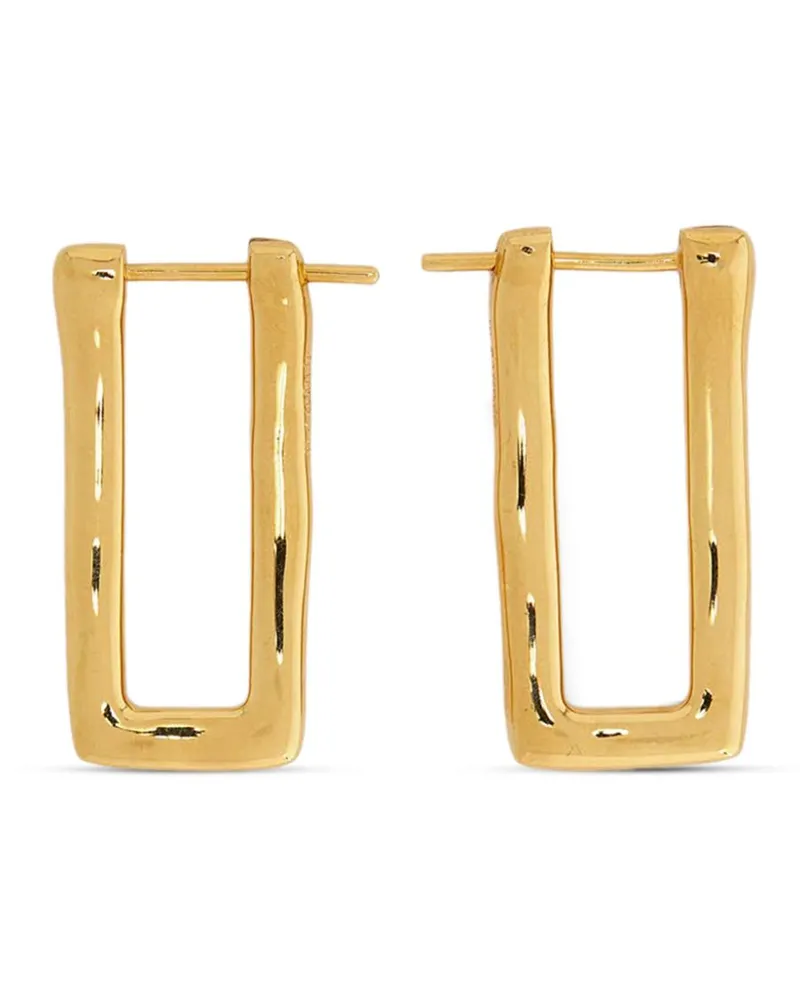 Jil Sander Eckige Creolen - Gold Gold