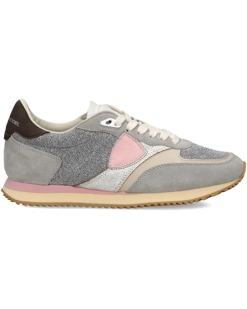Philippe Model Blville Sneakers mit Glitzer-Einsätzen - Grau Grau