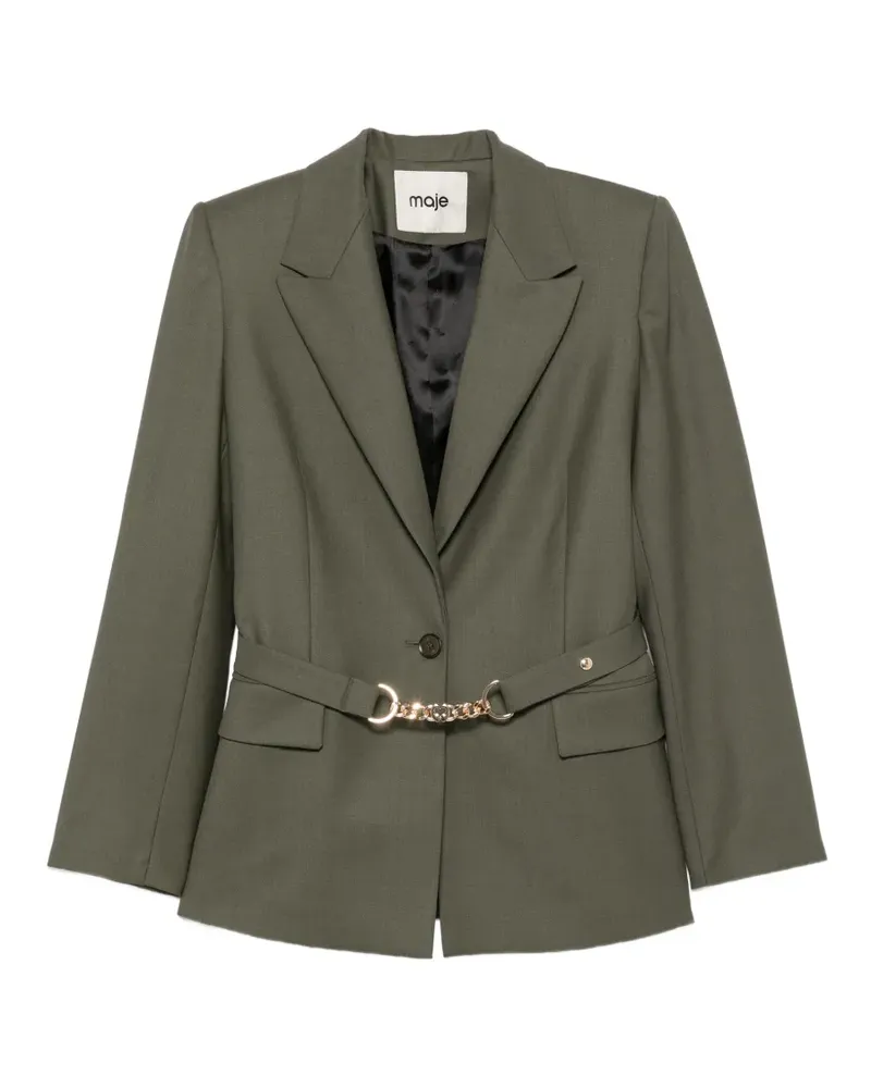 Maje Blazer mit klassischem Kragen - Grün Grün
