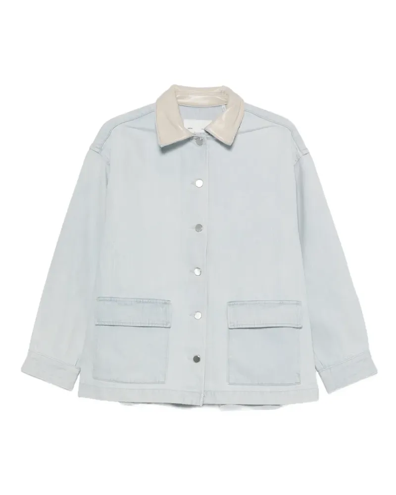 AGOLDE contrast-collar denim jacket - Blau Blau