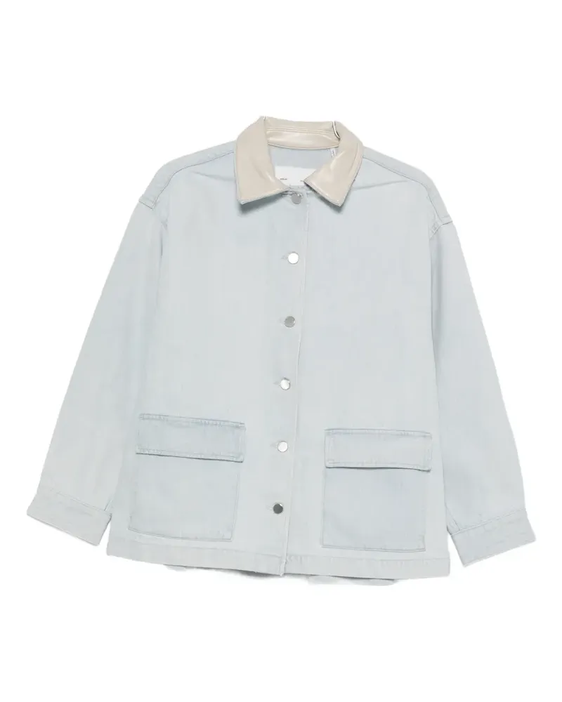 AGOLDE contrast-collar denim jacket - Blau Blau