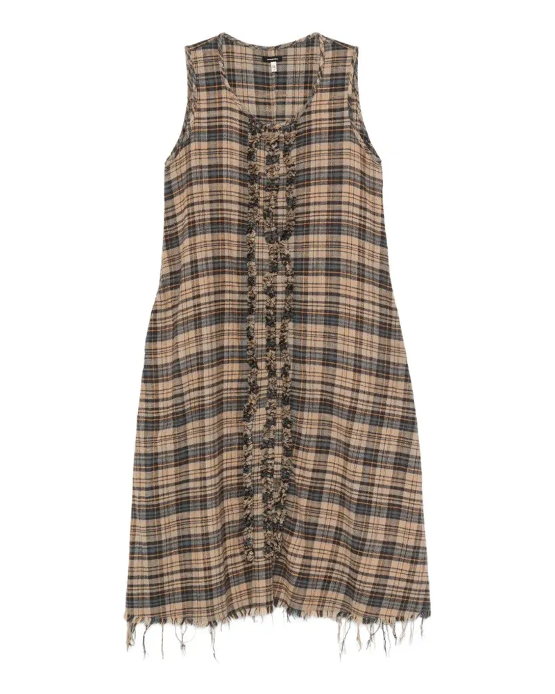 R13 Midikleid mit Rüschen - Nude Nude