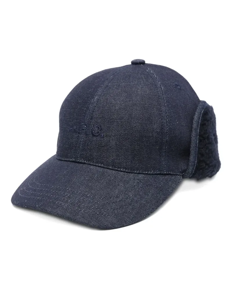 A.P.C. Jeans-Baseballkappe mit Ohrenklappen - Blau Blau