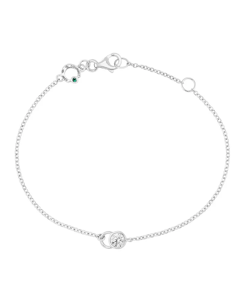 COURBET 18kt Weißgoldarmband mit synthetischen Diamanten - Silber Silber