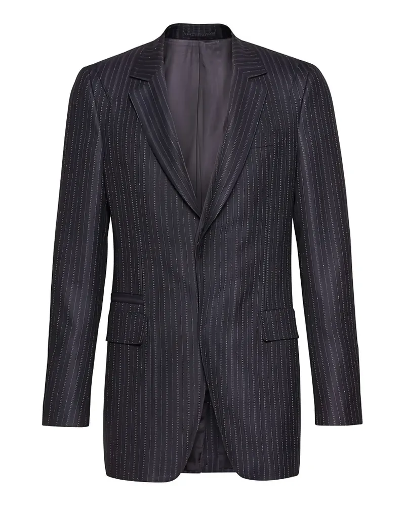 Ferragamo pinstripe-pattern single-breasted blazer - Blau Blau