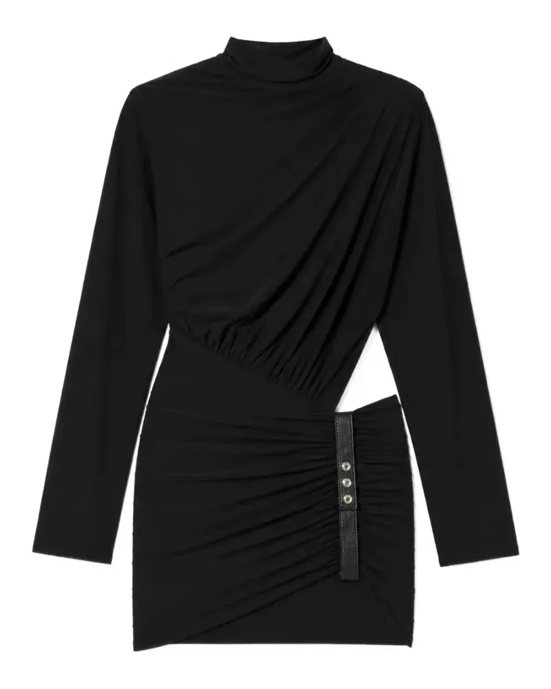 Amazuìn cut-out gathered-detail mini dress - Schwarz Schwarz