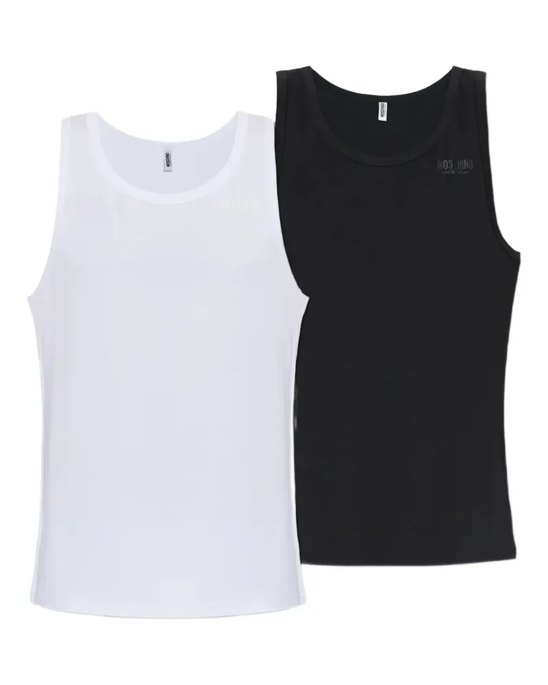 Moschino Trägershirt mit Logo-Print (2er-Set) - Schwarz Schwarz