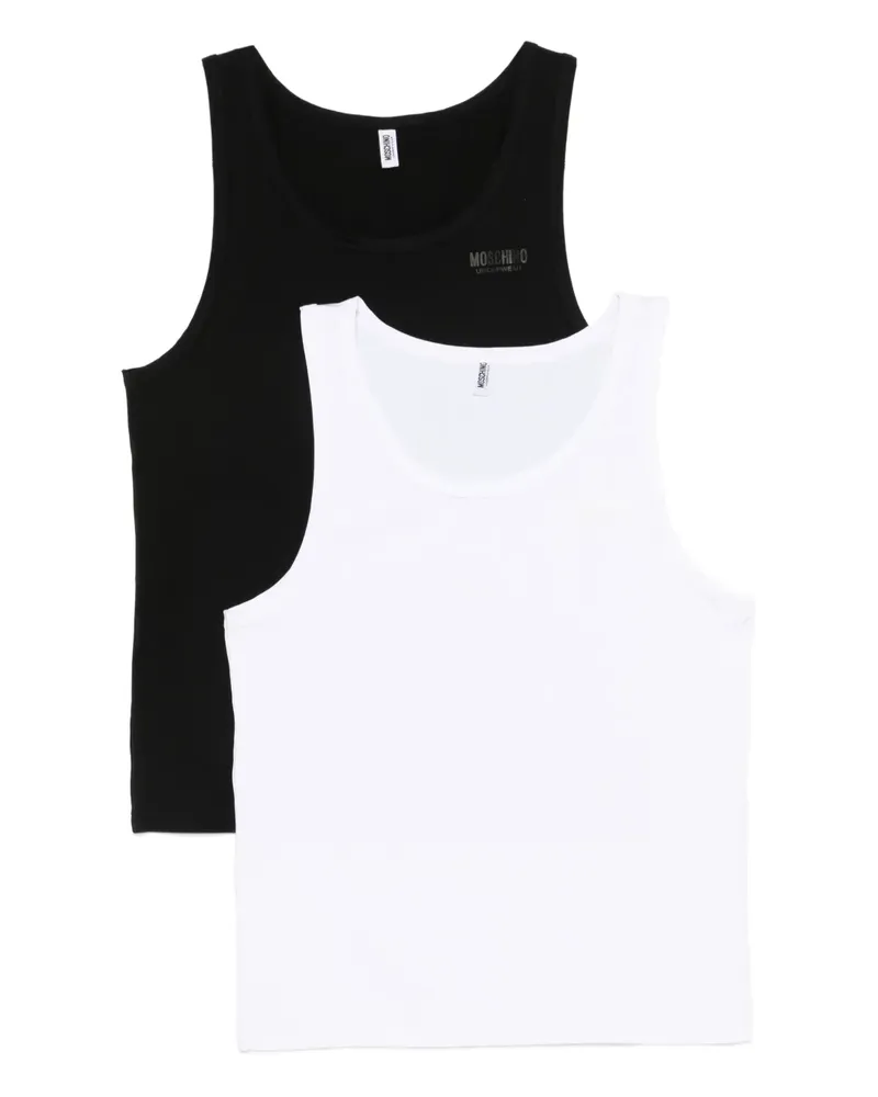 Moschino Trägershirt mit Logo-Print (2er-Set) - Schwarz Schwarz