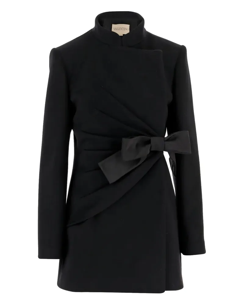 Valentino Garavani bow-detail wool-blend coat - Schwarz Schwarz