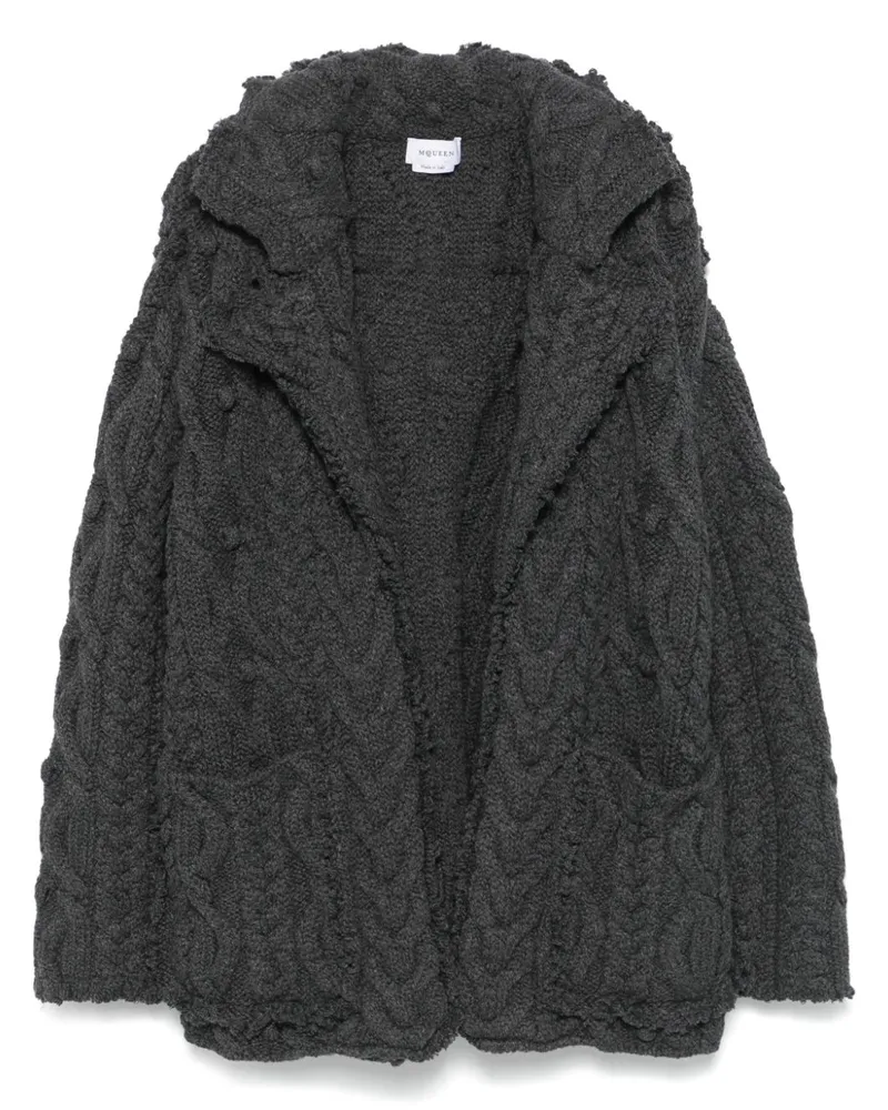 Alexander McQueen Cardigan mit Zopfmuster - Grau Grau