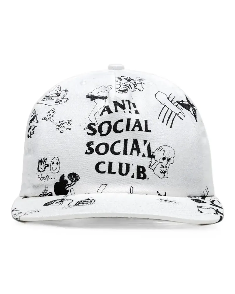 Anti Social Social Club illustrated cap - Weiß Weiß
