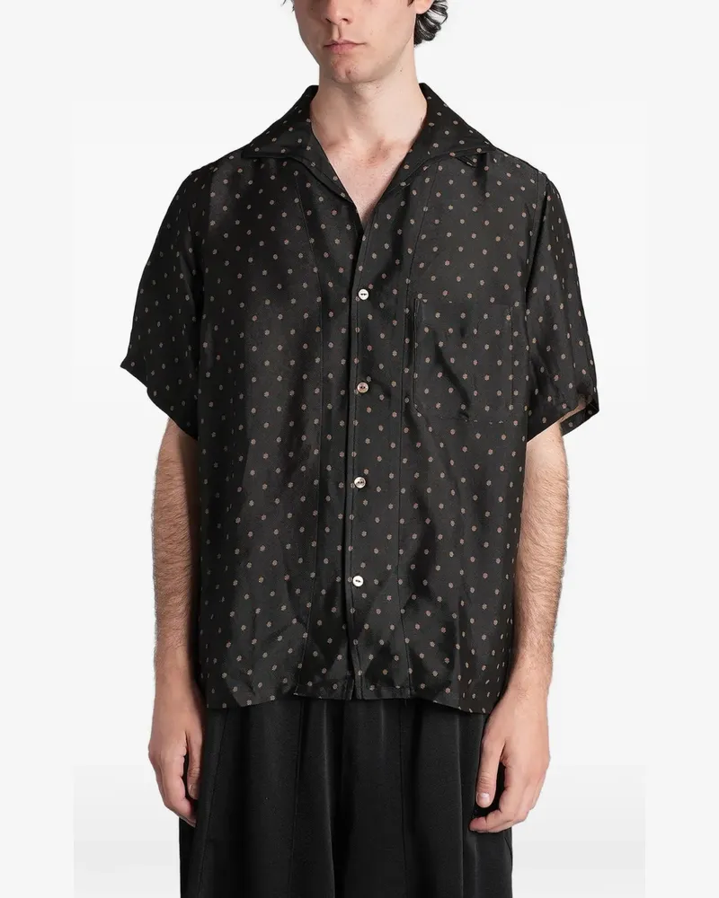 NEEDLES polka-dot short-sleeve shirt - Schwarz Schwarz