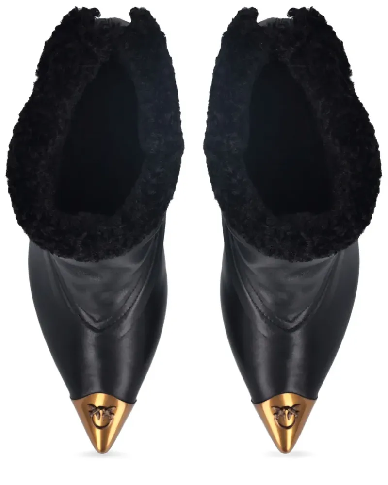 Pinko Stiefel mit Logo 90mm - Schwarz Schwarz