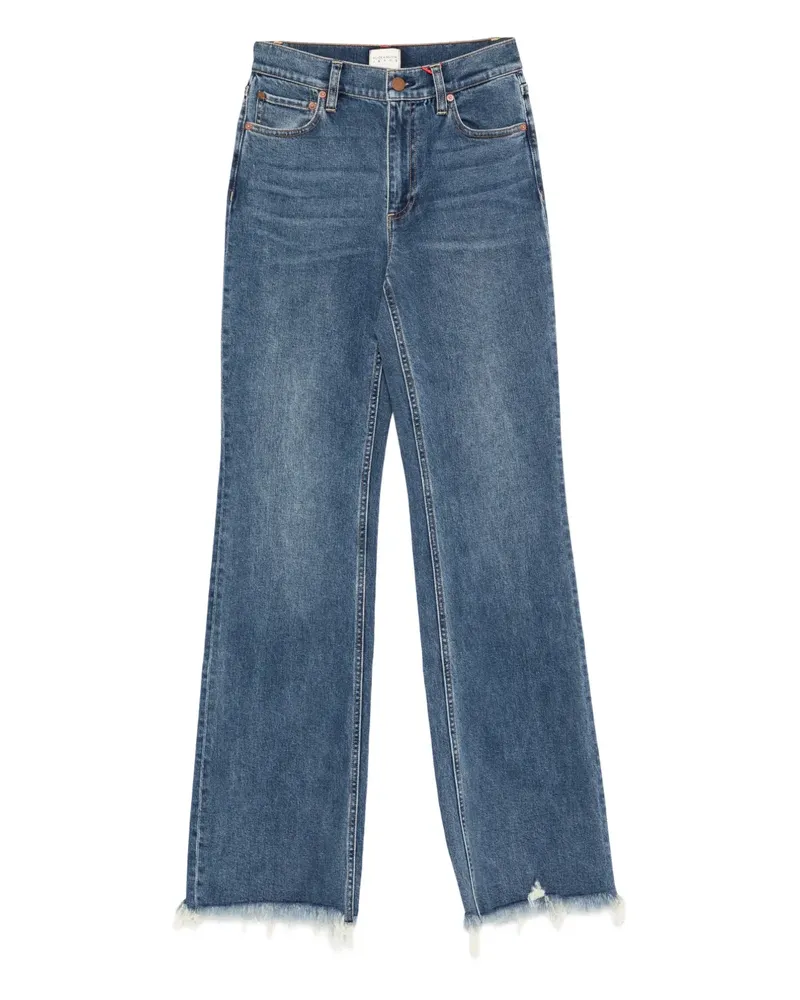 Alice + Olivia Delancey frayed bootcut jeans - Blau Blau