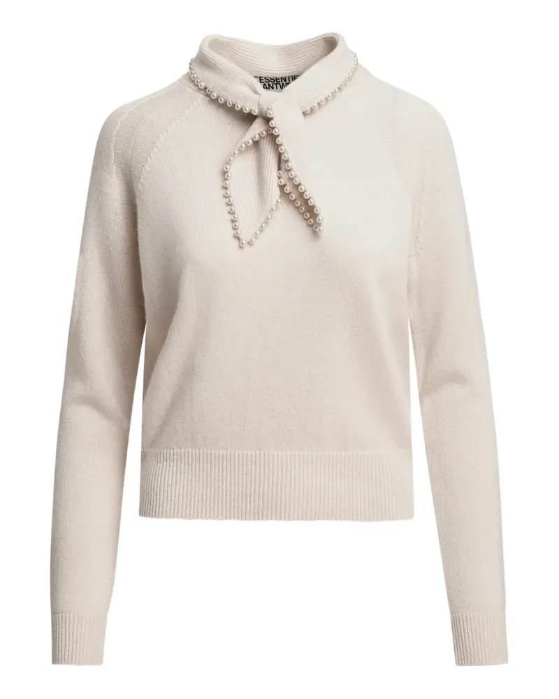 Essentiel Pullover mit Perlen - Nude Nude
