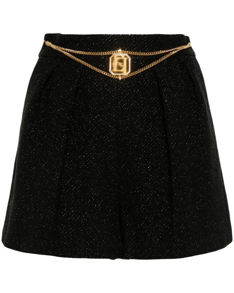 Elisabetta Franchi Tweed-Shorts Schwarz