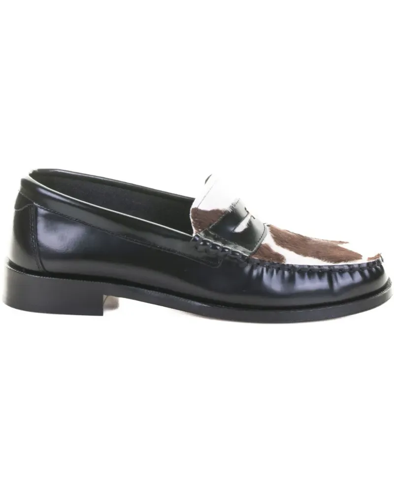 Furla leather penny-slot loafers - Schwarz Schwarz