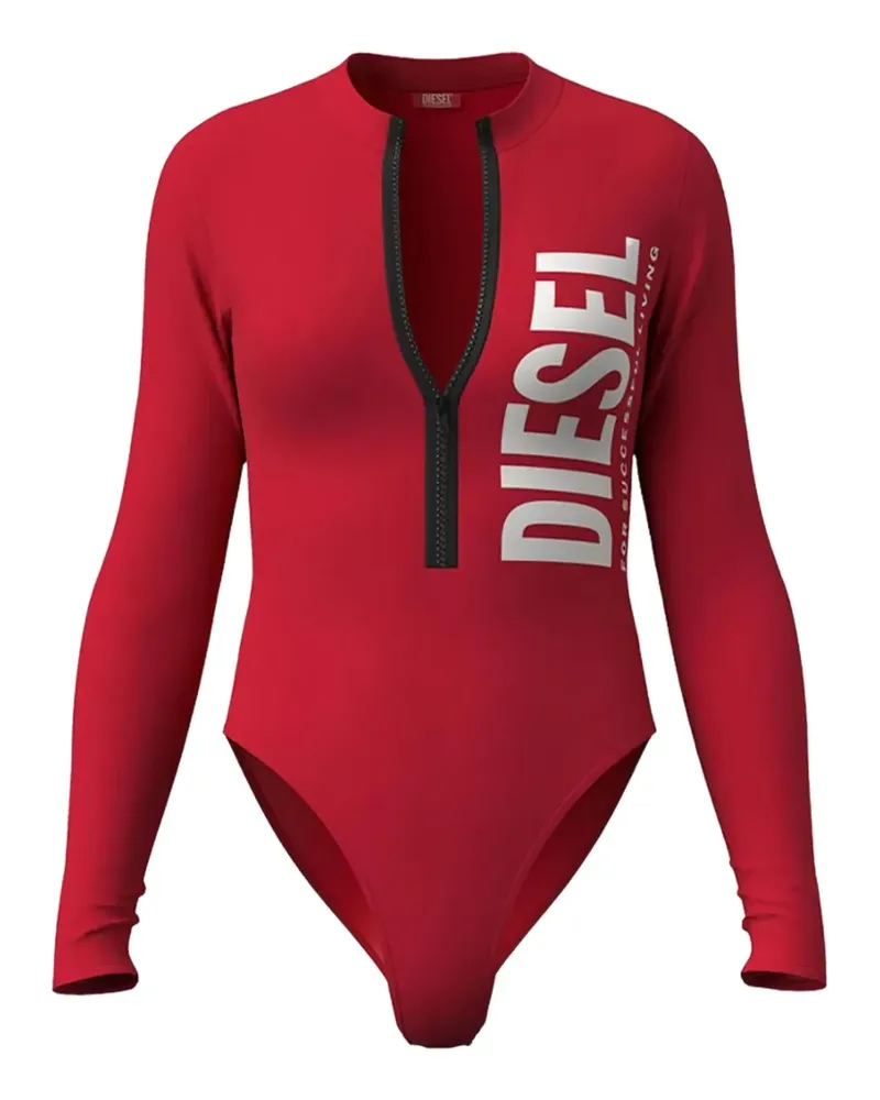 Diesel zip-front long-sleeve bodysuit - Rot Rot