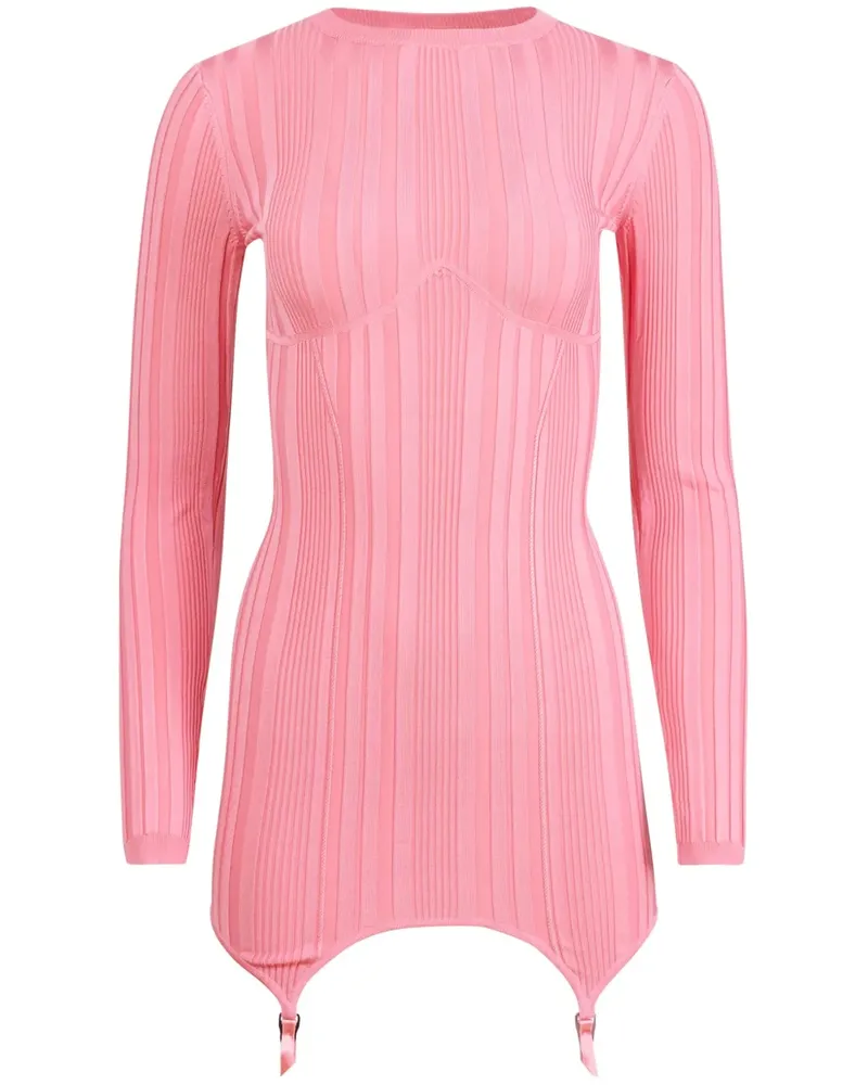 Fleur Du Mal Garter Minikleid - Rosa Rosa