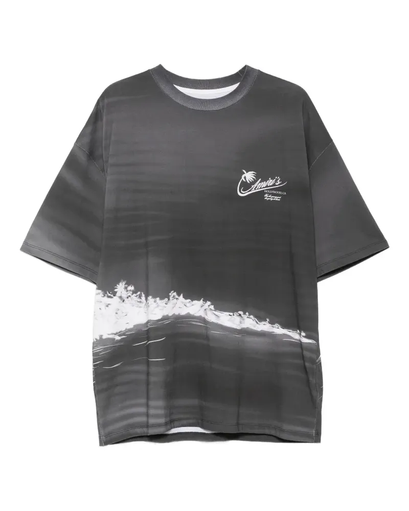 Amiri palm tree-print T-shirt - Grau Grau