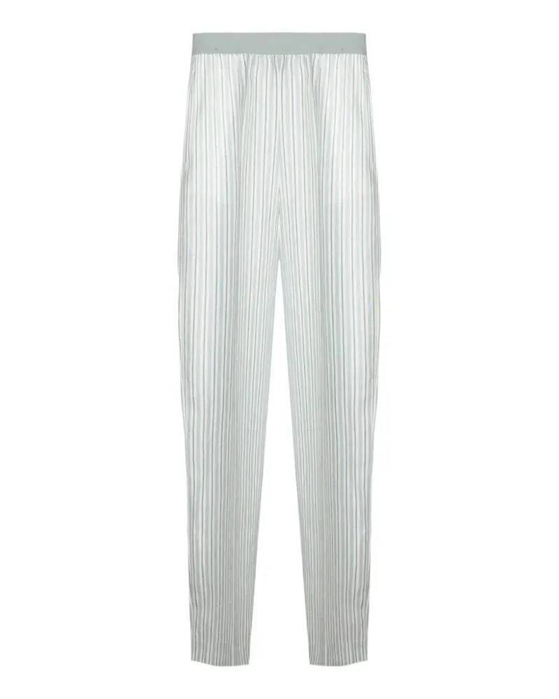 Semicouture striped linen trousers - Blau Blau