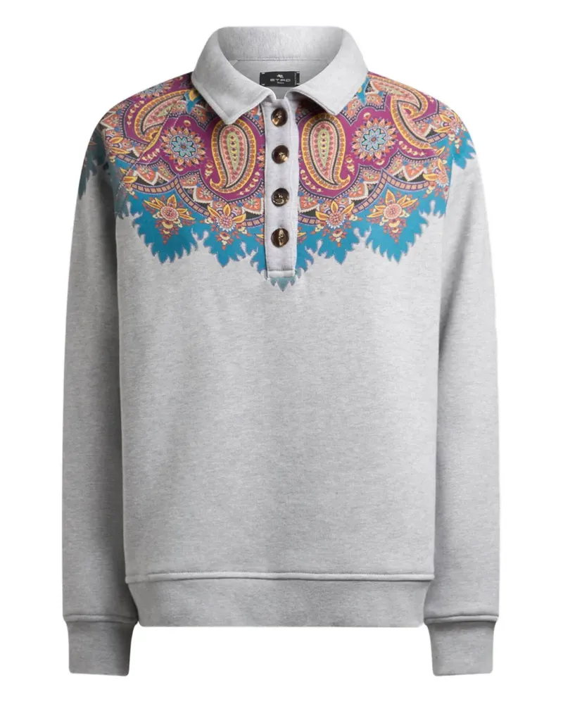 Etro paisley-print cotton sweatshirt - Grau Grau