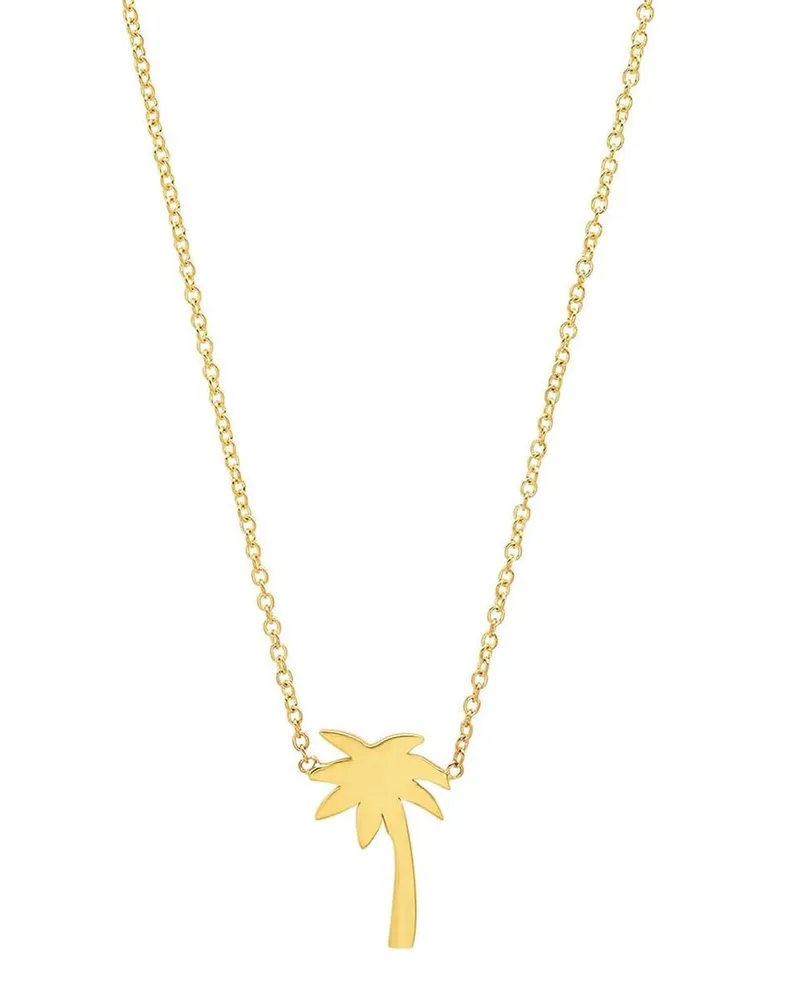Jennifer Meyer 18kt Gelbgoldhalskette mit Mini-Palme Gold