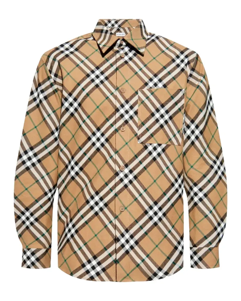 Burberry Oxford-Hemd mit Karomuster - Nude Nude