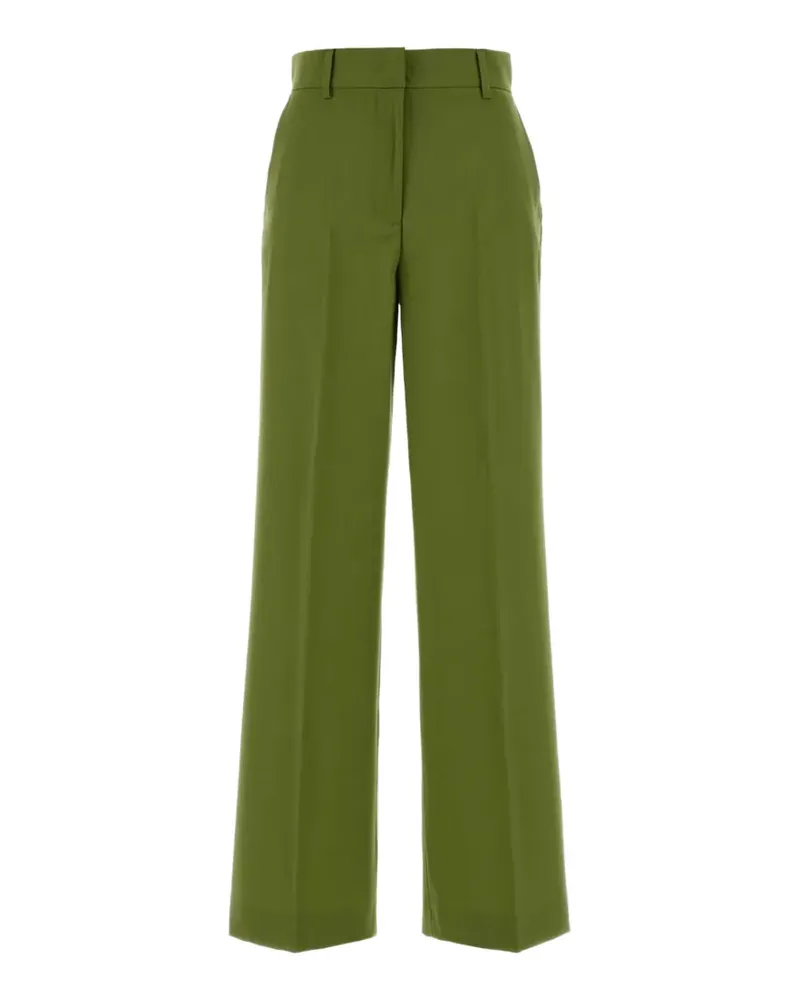 Max Mara Visivo stretch wool palazzo trousers - green - Grün Grün