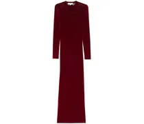 Maxikleid aus Samt - Rot