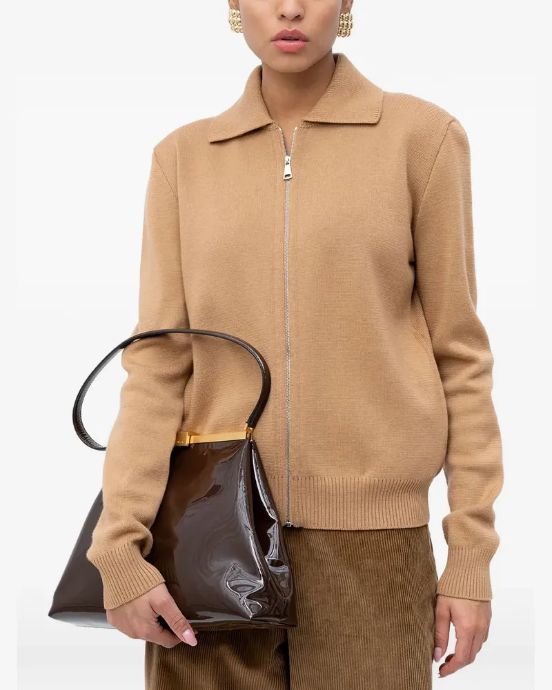 N° 21 Cardigan mit Reißverschluss - Nude Nude