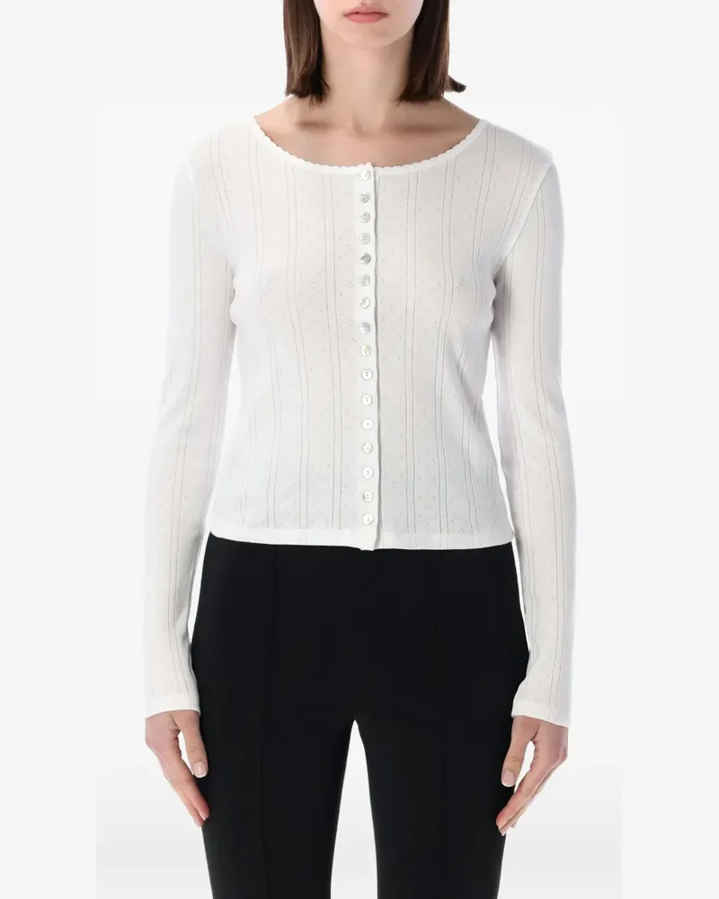 Róhe pointelle-knit cardigan - Weiß Weiß