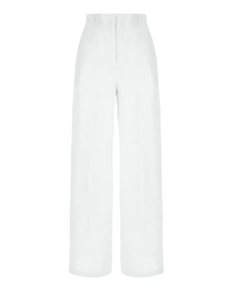 PANICALE Cashmere wide-leg trousers - Weiß Weiß