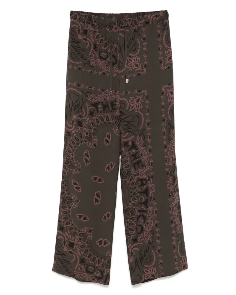 ATTICO Hose mit Paisley-Print - Grün Grün