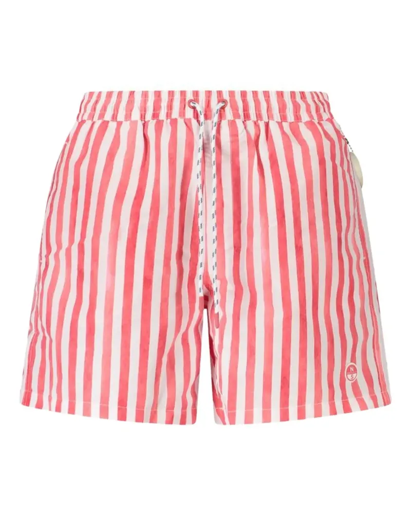 North Sails striped drawstring swim shorts - Rot Rot
