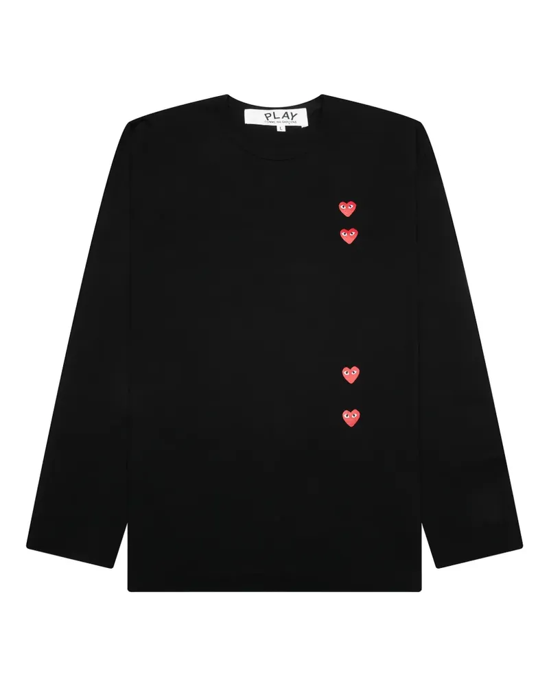 Comme des Garçons T-Shirt mit Herz-Print - Schwarz Schwarz