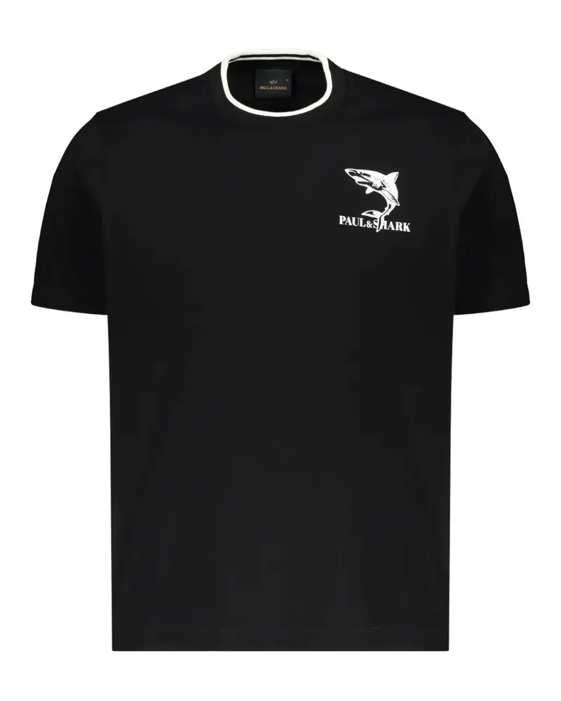 Paul & Shark logo-print crew-neck T-shirt - Schwarz Schwarz