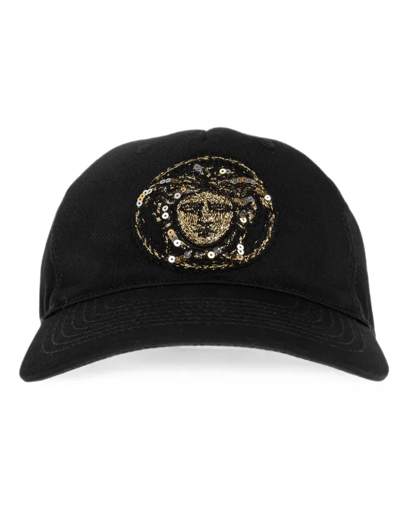 Versace embroidered cotton baseball cap - Schwarz Schwarz